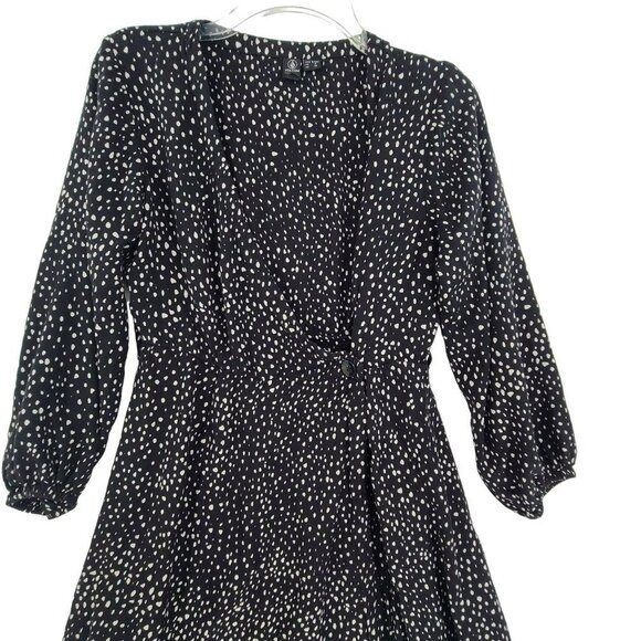 Volcom Women's Long faux wrap Sleeve Dress Size S - Picture 2 of 11